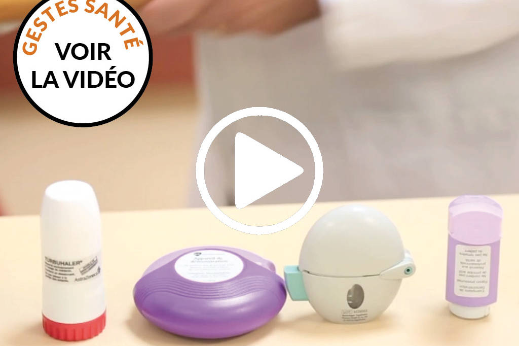 Comment se servir d'un aérosol médical de type ventoline, turbuhaler ou diskus
