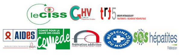 logos signataires du communique sur traitements contre hepatite C