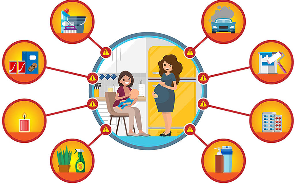 Femmes enceintes et bébés : attention aux produits chimiques et aux PE